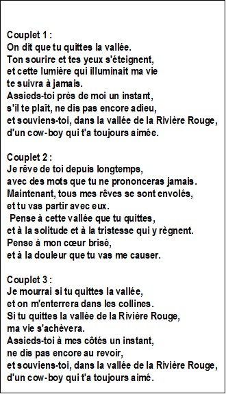 red river valley  fran&ccedil;ais